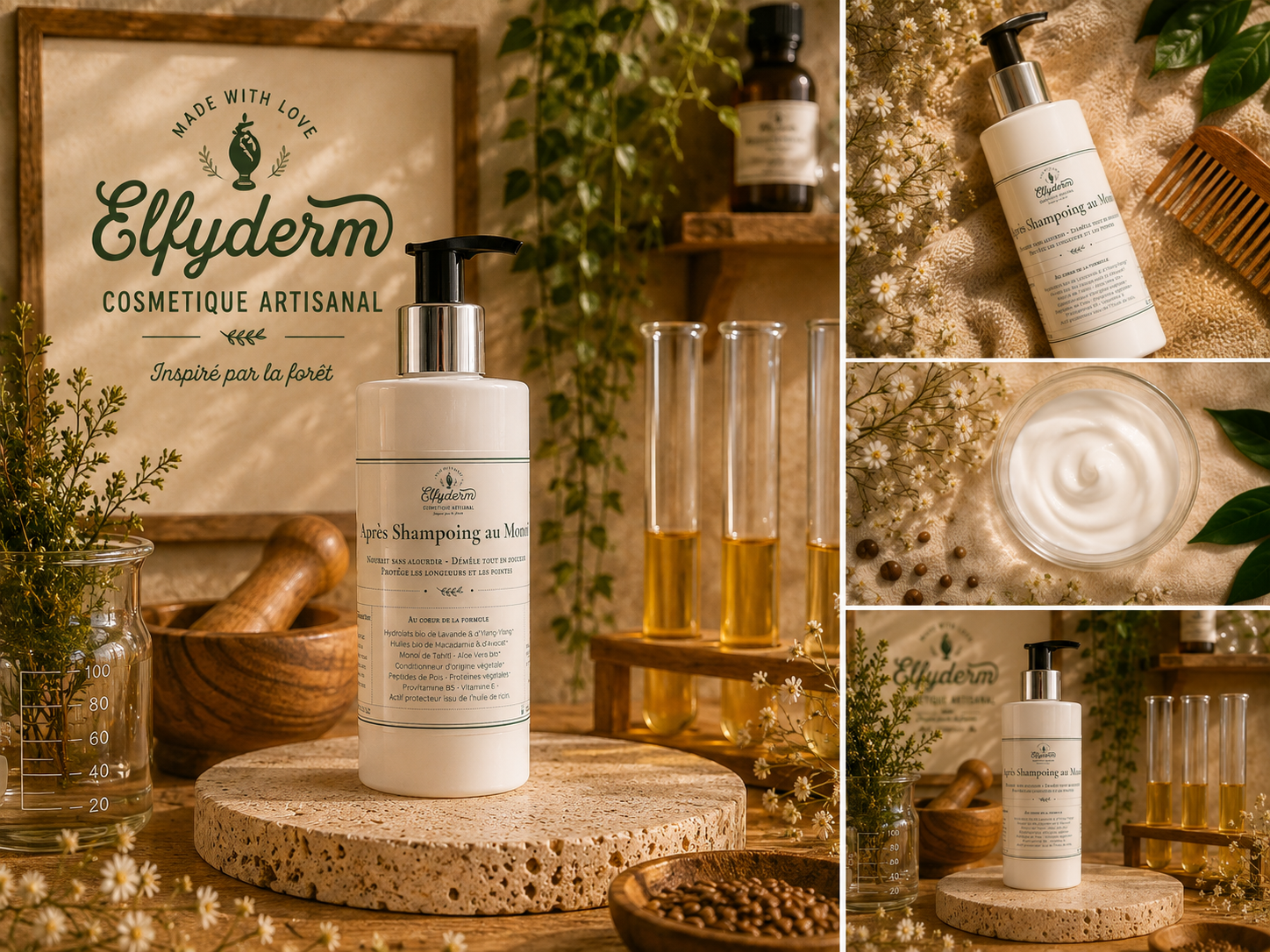 Après-Shampooing au Monoï – Soin Naturel & Nourrissant